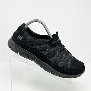 Skechers Gratis Strolling Womens Walking Sneakers Black Slip-On Memory Size 9.5